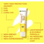 ضد آفتاب فلوئیدی ویتامین سی گارنیر SPF50 - تصویر 3