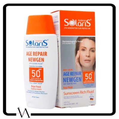 فلوئید ضد آفتاب و ضد چروک SPF50 سولاریس آردن مدل ایج ریپیر نیوژن 1
