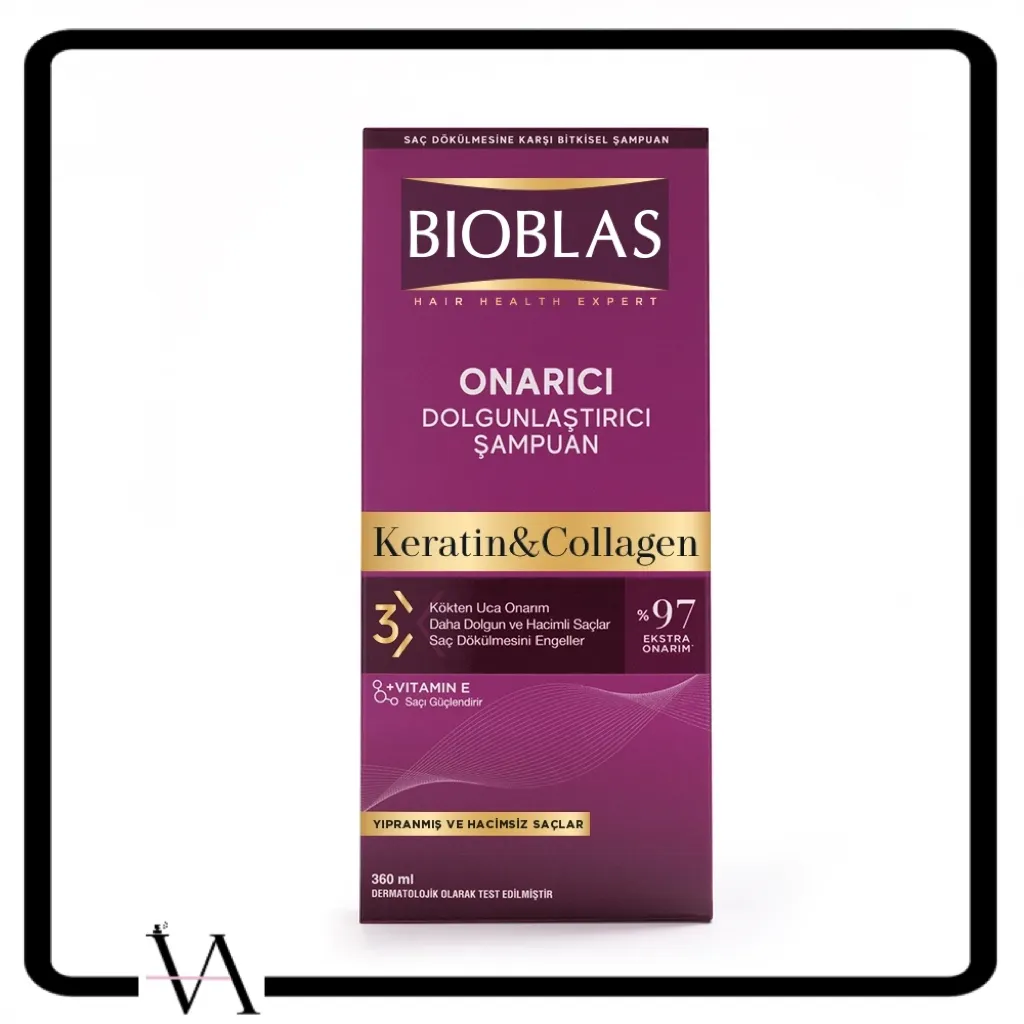bioblas-collagen-keratin-anti-hair-loss-shampoo.jpg شامپو کلاژن و کراتین بیوبلاس ضد ریزش برای مو های نازک و کم حجم - تصویر 1