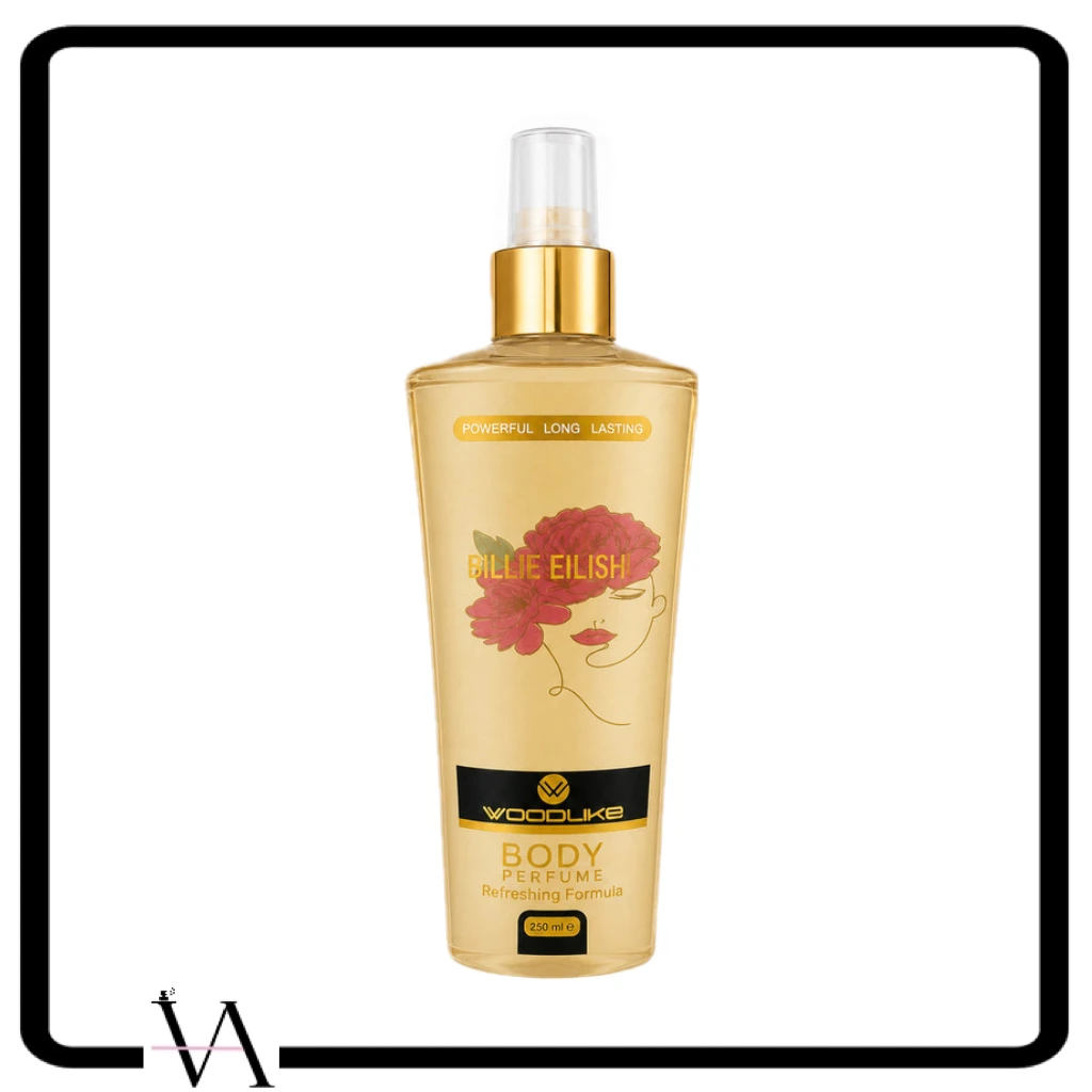 woodlike-billie-eilish-body-mist-250ml.jpg بادی اسپلش وودلایک مدل بیلی آیلیش 250 میل - تصویر 1