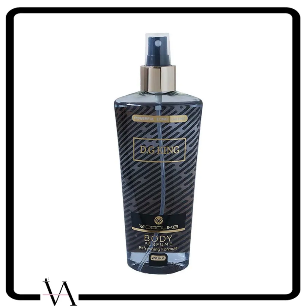 woodlike-dg-king-body-mist-250ml.jpg بادی اسپلش مردانه وودلایک مدل D.G KING حجم 250 میل - تصویر 1