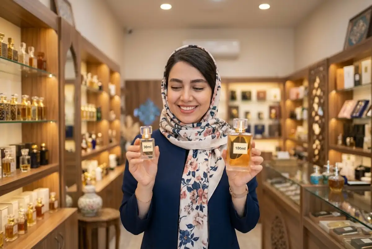 عطر ۳۰ میل بخریم یا ۱۰۰ میل؟ راهنمای انتخاب حجم مناسب